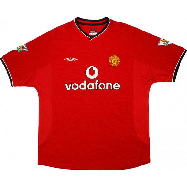 Heimtrikot Thailand Manchester United Retro 2000 2002 Rote Günstige Fußballtrikots